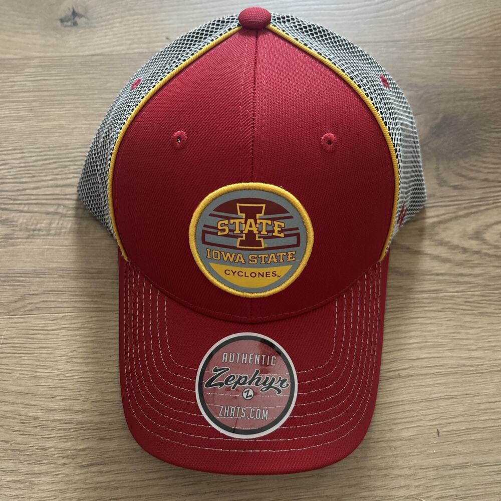 Zephyr Iowa State Cyclones Trailhead Patch Adjustable Snap Trucker Cap Red/Gray